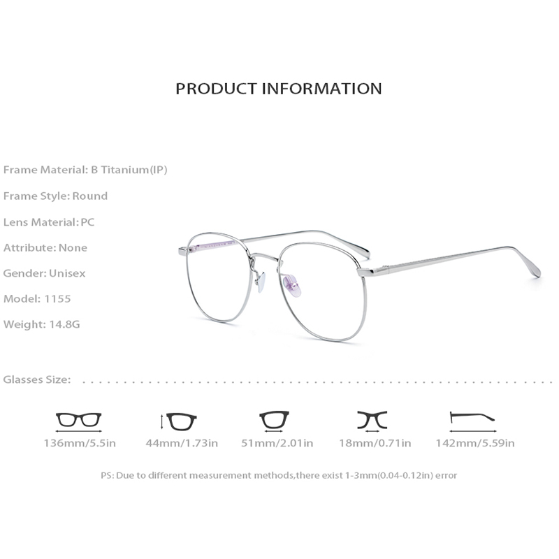 Pure Titanium Brilmontuur Mannen Retro Ronde Bijziendheid Optische Brillenglazen Frames Vrouwen Retro Pilot Koreaanse Eyewear