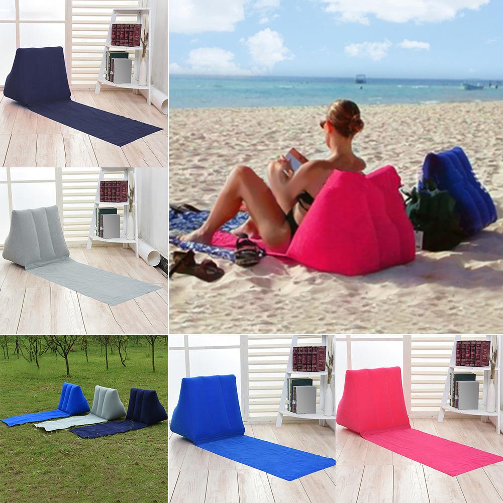 Uppblåsbar strandmatta festival camping fritid solstol tillbaka kudde kudde stol uppblåsbar soffa soffa lata sovsäckar luft säng