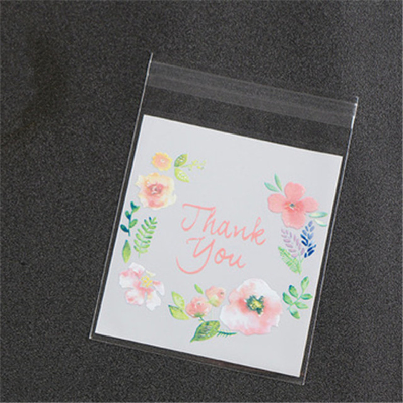 Transparent Blume Cookie Verpackung Tasche &amp; Süßigkeiten Taschen Für Kekse Snack Back Paket Hochzeit Party Tasche: 5 / 10x10cm