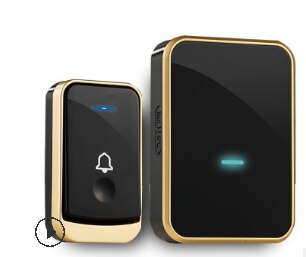 Wireless Doorbell Battery Operated Door Bell Remote Button+Plug in Receivers: US Plug