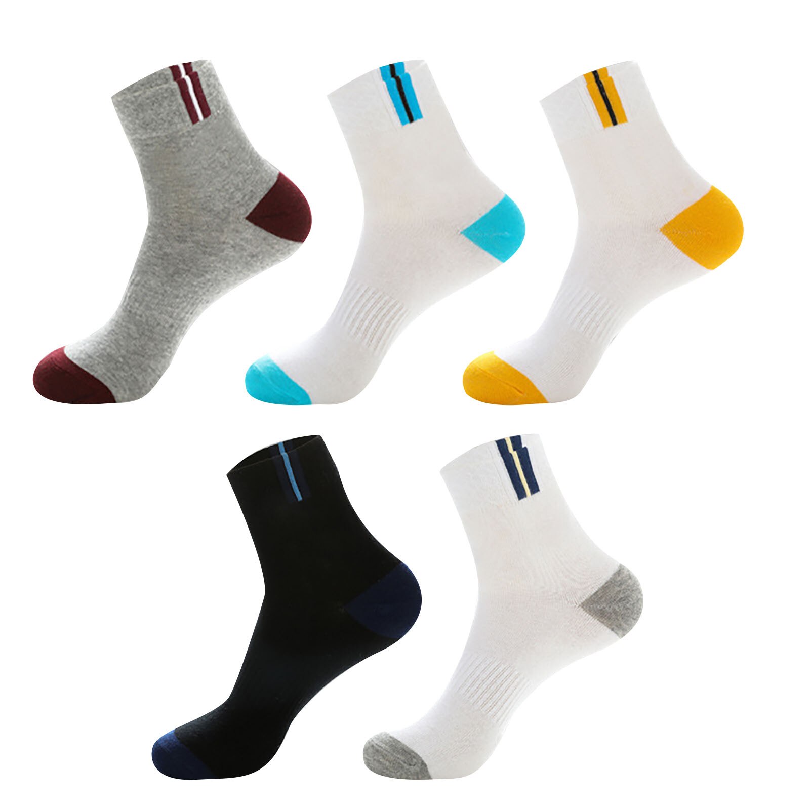 10 Pairs Herbst Und Winter Männlichen Medium Schlauch Casual Sport Baumwolle Gemischt Weiche Socken Vintage Weihnachten Socken Bunte Socken: Default Title