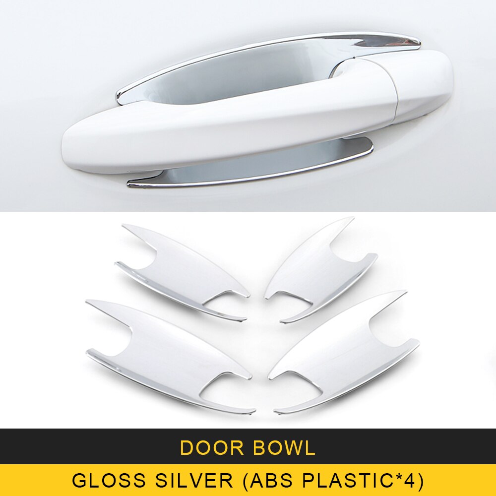 CarManGo Car Accessories Door Handle Gate Bowl Cover Trim Frame Sticker Decoration for Mercedes-Benz A-Class W177 V177: Gloss Silver