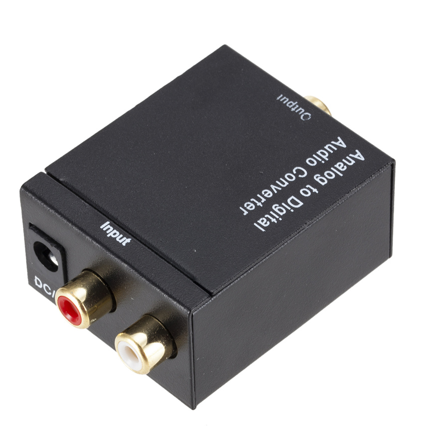 Nyeste analog til digital adc konverter optisk coax rca toslink lyd lydadapter spdif adapter til apple tv til xbox 360 dvd