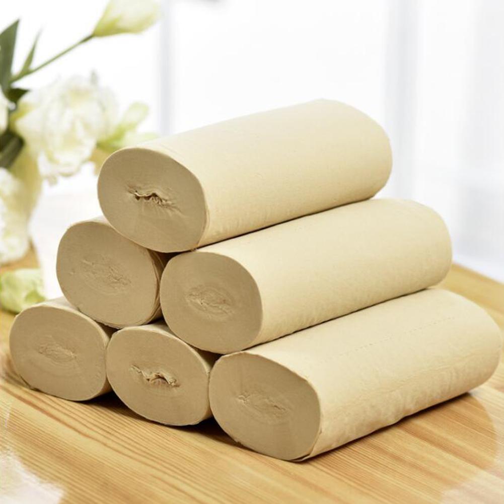 10Roll/lOT Household Toilet Paper 3-Ply Bamboo Pulp Roll Paper For Home Kitchen Bathroom Office And More