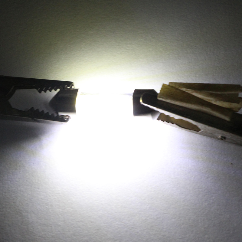 Festoon Led Bombilla para matrícula, lámpara de Doom Interior, 31mm, 36mm, 39mm, 41mm, C3W, C5W, C10W, Canbus 6, 12, 24 V, voltios, COB, 6v, 12v, 24 v: Blanco / 4 ud