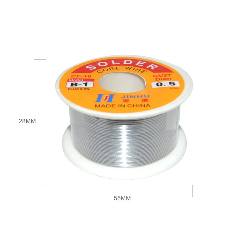 0.3/0.4/0.5/0.6/0.8/1 loddetråd tin bly tin tråd smelte kolofonium kerne lodning tråd rulle telefon computer reparation svejseværktøj 50g