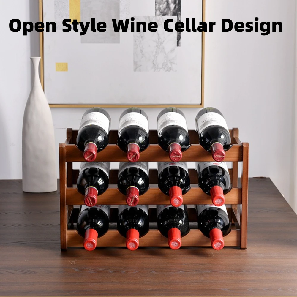Bambus Weinregal Mehrschichtige Rotwein Anzeige Gestelle Wohnzimmer Ornament Weinregale Schreibtisch Originalität sterben Weinflaschenhalterung