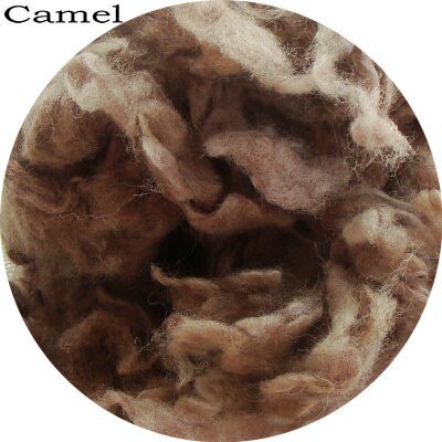 Coils van wolvilt Gekaard Schapenwol, Roving, Fiber, Naaldvilten, Spinning 50 g/bags DIY Baize poke poke fun: Camel