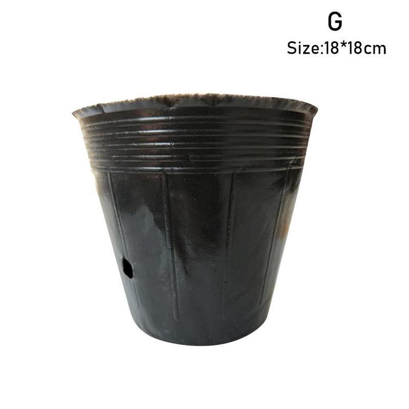 Bolsa de cultivo de plantas nutritivo, maceta negra de galón para cultivo de plantas, recipiente para cultivo de flores y verduras de jardín, taza de bandeja para plántulas, 10 Uds.: 18x18