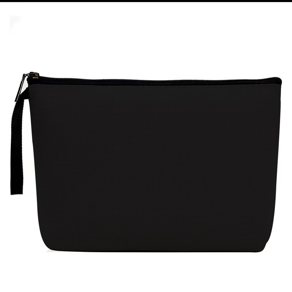Cosmetische Tas - 3D Print Linnen - Ritsluiting - Reistoiletartikelen Organizer Pouch: Zwart