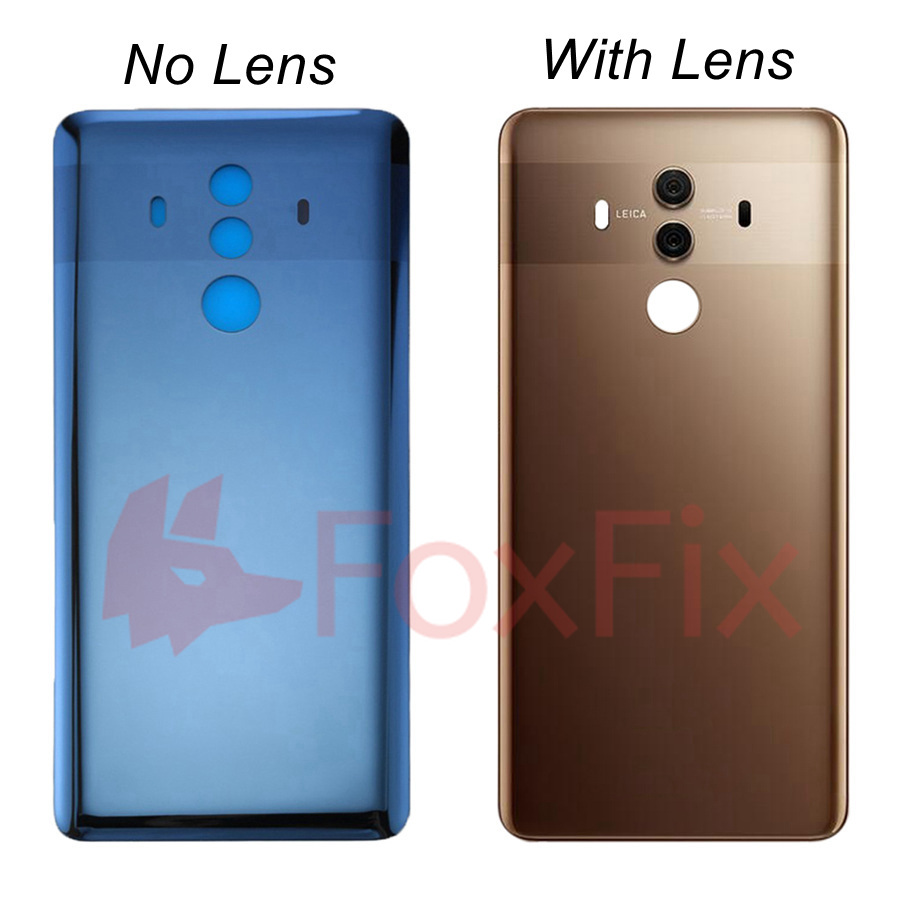 Bakglassdeksel til huawei kamerat 10 pro batterideksel bakdør glass kamerat 10 pro bakdeksel + reservedeler til fingeravtrykk
