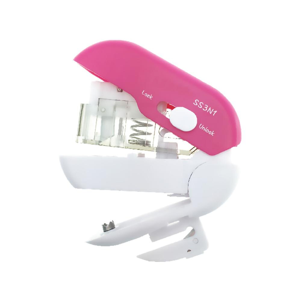 No Nails Stapling Machine Mini Cute Book Stapler No Staples required Stapleless Stapler Paper Stapling Stapler Without Staple: Pink