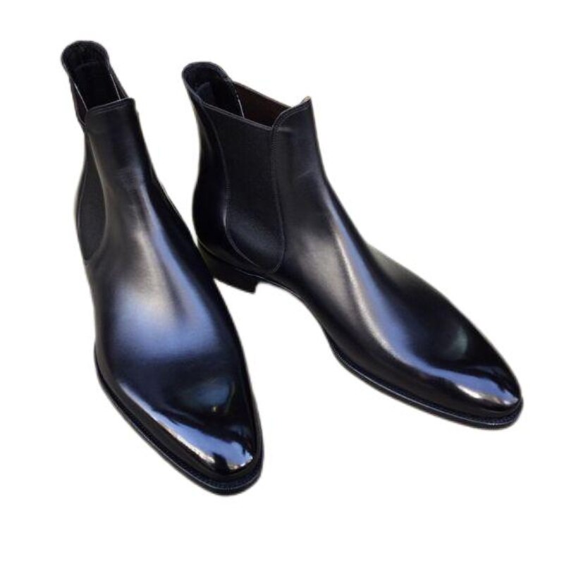 Botas Chelsea de piel sintética para hombre, – Grandado
