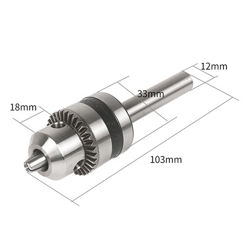 Three-jaw chuck spindle assembly mini lathe woodworking beads machine round ball machine Cutting Grinding Spindle: Taper handle B12