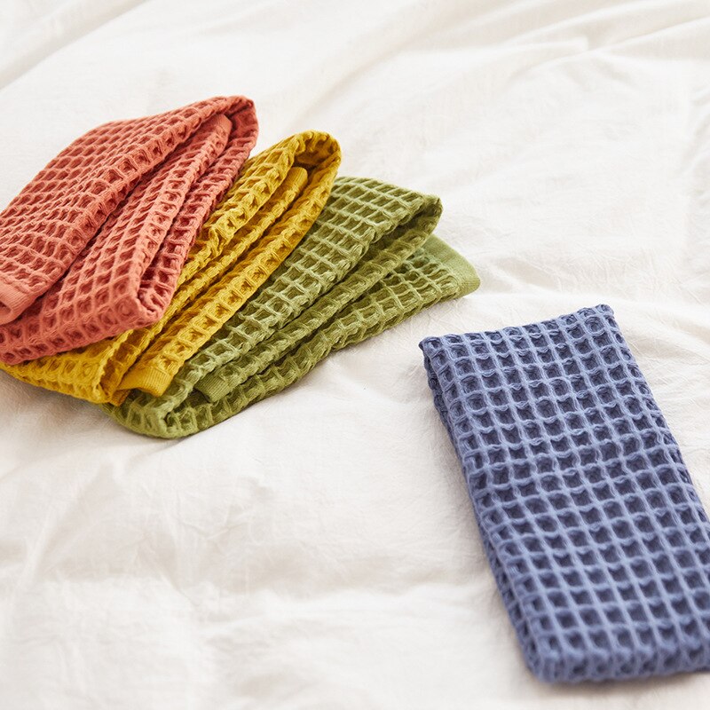 Long staple cotton face washing square towel face towel bath towel beach towel cover blanket honeycomb mesh large waffle towel