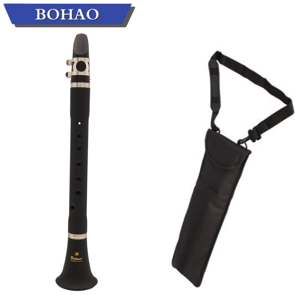 Sort e flad klarinet clarionet træblæser instrument med rengøringsklud fedt siv hård gummi krop blød pose