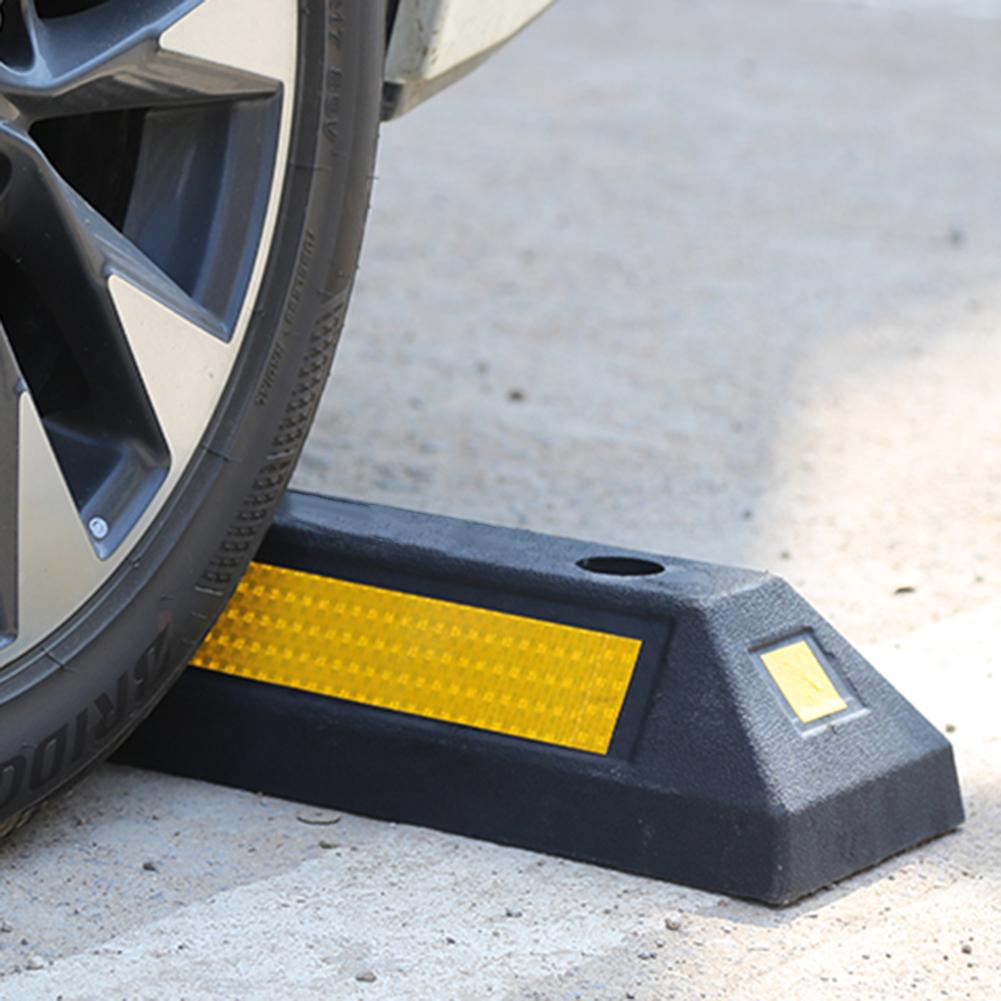 Bilgulvstop kraftig parkeringsstopper kantsten automatisk hjulstyringsblok til bilvognsparkeringssikkerhed