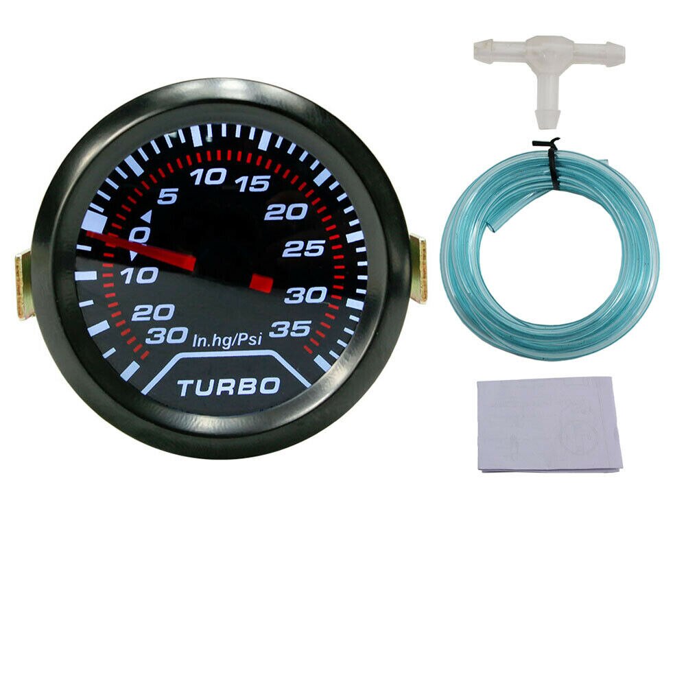 Universal turbo boost gauge kit dc  (10-15v) 12v 52mm psi tryk dele