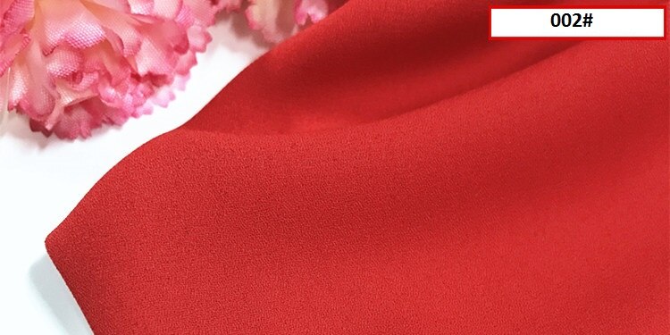 Mousseline de soie tissu Opaque doux tissu pour mousseline de soie robe blouse skite mariage décor bricolage blanc noir rose rouge jaune bleu 120d tissu: 2