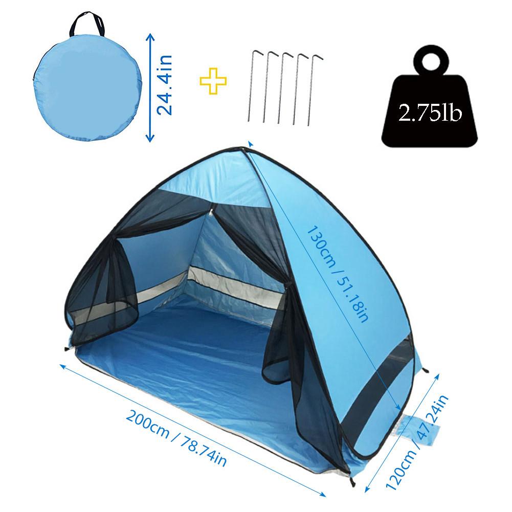 Strand Tent Volautomatische Opening Pop Up Draagbare Lichtgewicht Uv Bescherming Zon Onderdak Anti-Mosquito Tenten Voor Outdoor Camping