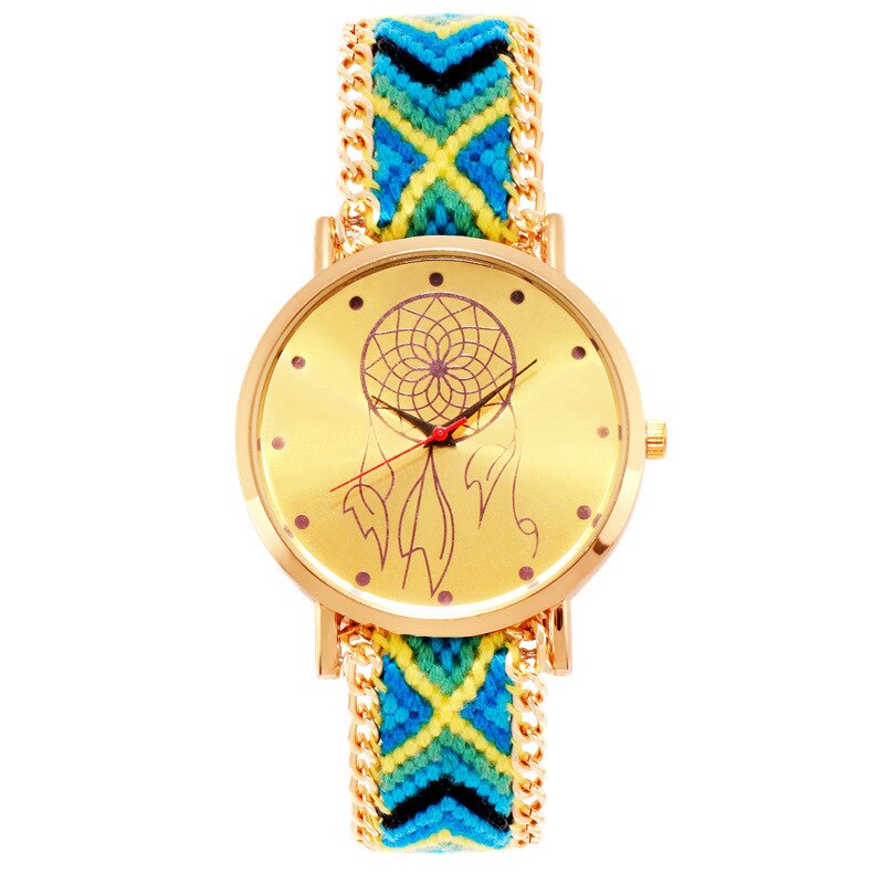 Montre à Air pour femmes, Style ethnique, tissé à la main, chaîne en laine, attrape-rêve, Simple, , bijoux, bricolage: A-1
