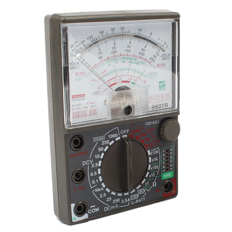 Analog Multimeter De-960Tr AC DC Volt Ohm Current Testing Electrical Multitester