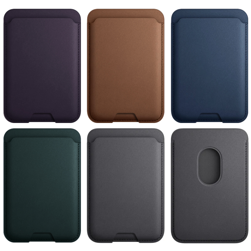 Para billetera de cuero Magsafe para APPLE iPhone 12 13 14 15 16 Pro Max 16 Plus funda con tarjetero magnético accesorios con caja