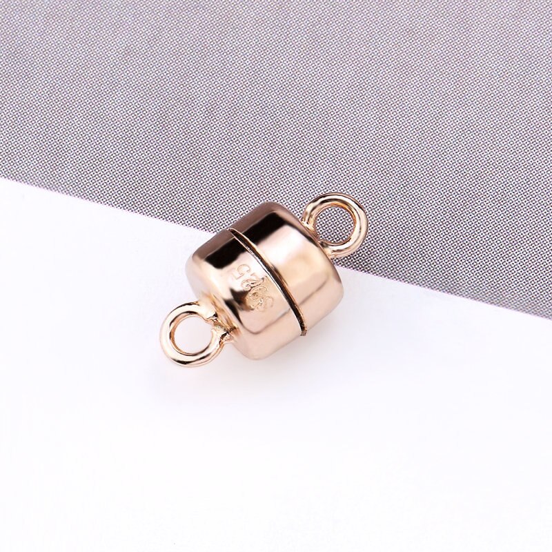 5.7X10Mm 925 Sterling Zilveren Magnetische Sluitingen Liefhebbers Magnetische Sluitingen Voor Armbanden Zilveren Gesp Sluitingen Voor Sieraden Maken diy: rose gold
