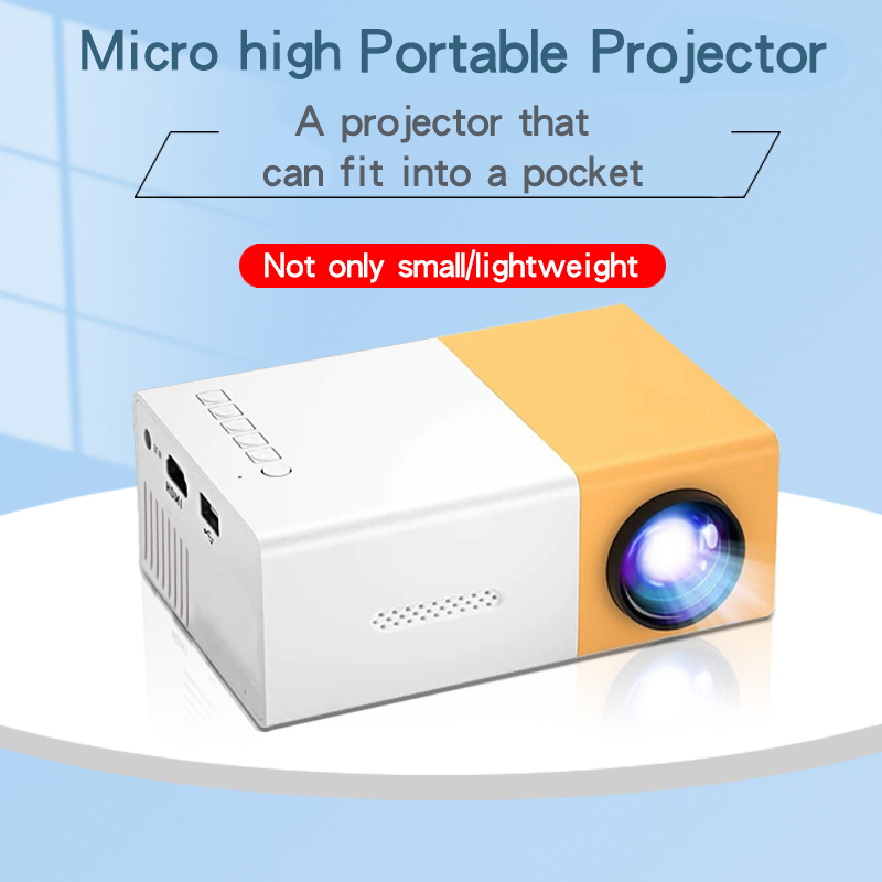 YG300 mini proiettore portatile proiettore collegato al telefono cellulare ad alta definizione, USB, supporto SD, esterno, proiettore domestico