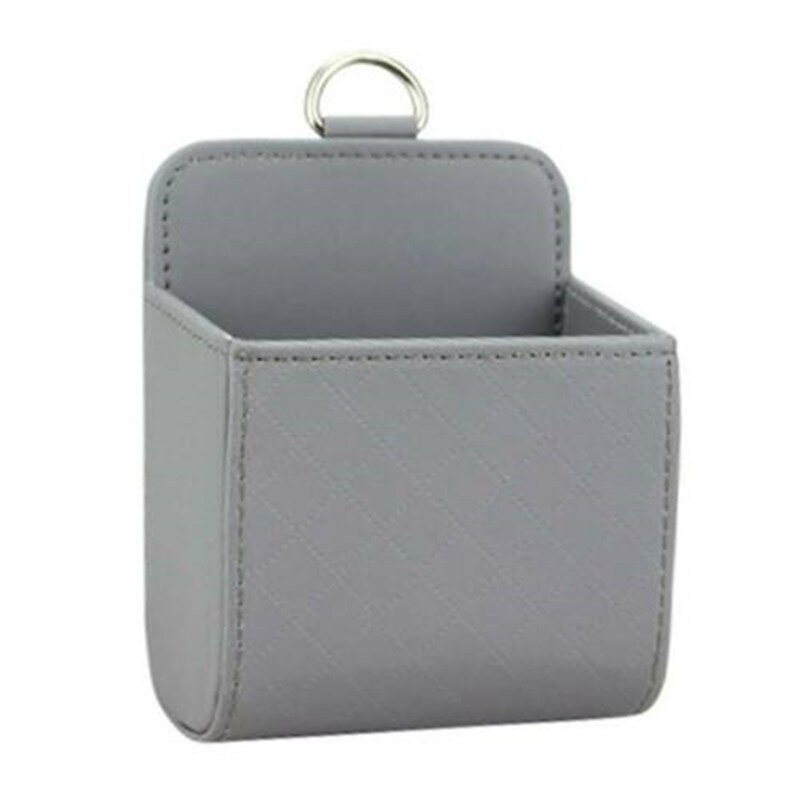 Auto Vent Outlet Trash Box PU Leather Car Phone Holder Storage Bag Organizer Automobile Hanging Box Car Styling bag: 3