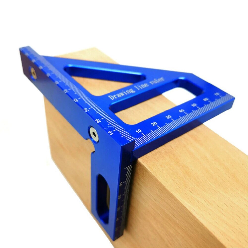 Woodworking Square Protractor Aluminum Alloy Miter Triangle Ruler High Precision Layout Measuring Tool for Engineer Carpenter