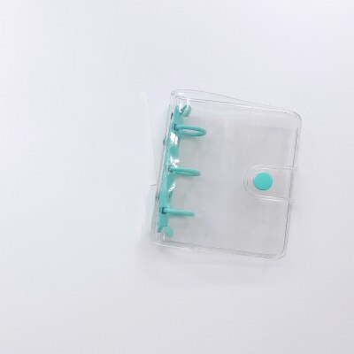 Mini PVC 3 Löcher verlieren Blatt Bindemittel Hinweis Abdeckung PortableTransparent Notizbuch Abdeckung Schreibwaren: Nein.7