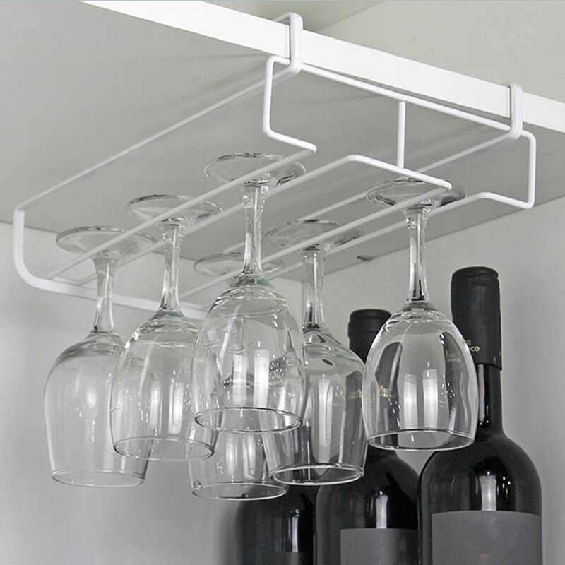 Kitchen Wine Glass Storage Rack, Double Row Cupboa... – Grandado