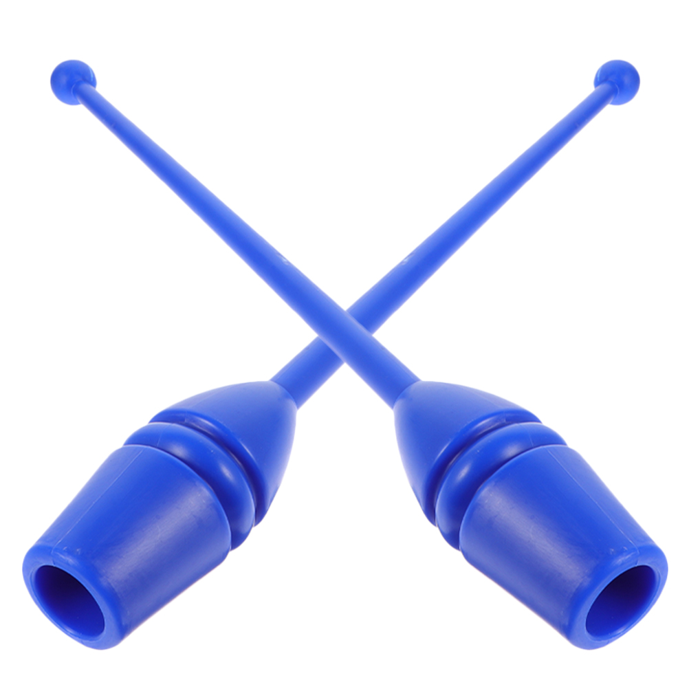 2 Pcs Plastic Gymnastics Stick Adult Fitness Equipment Artistic Rhythmic Dance Tool Calisthenics Bar Resin Twirling Wand: Blue