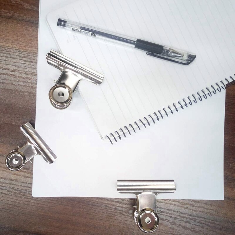 24 Pcs Stainless Steel Heavy Duty Food Hinge Clips Big Size Multi-Purpose For Air Tight Seal Grip On Kitchen Office Paper Clip