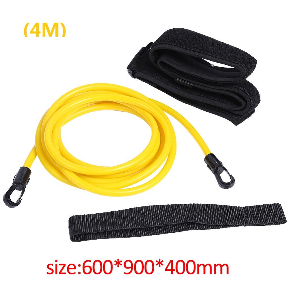 Cinturón de resistencia ajustable para Entrenamiento de natación, Bungee de natación para niños y adultos, ejercitador de fuerza de seguridad, cuerda elástica, ejercitador de natación: 60x90x40cm Yellow