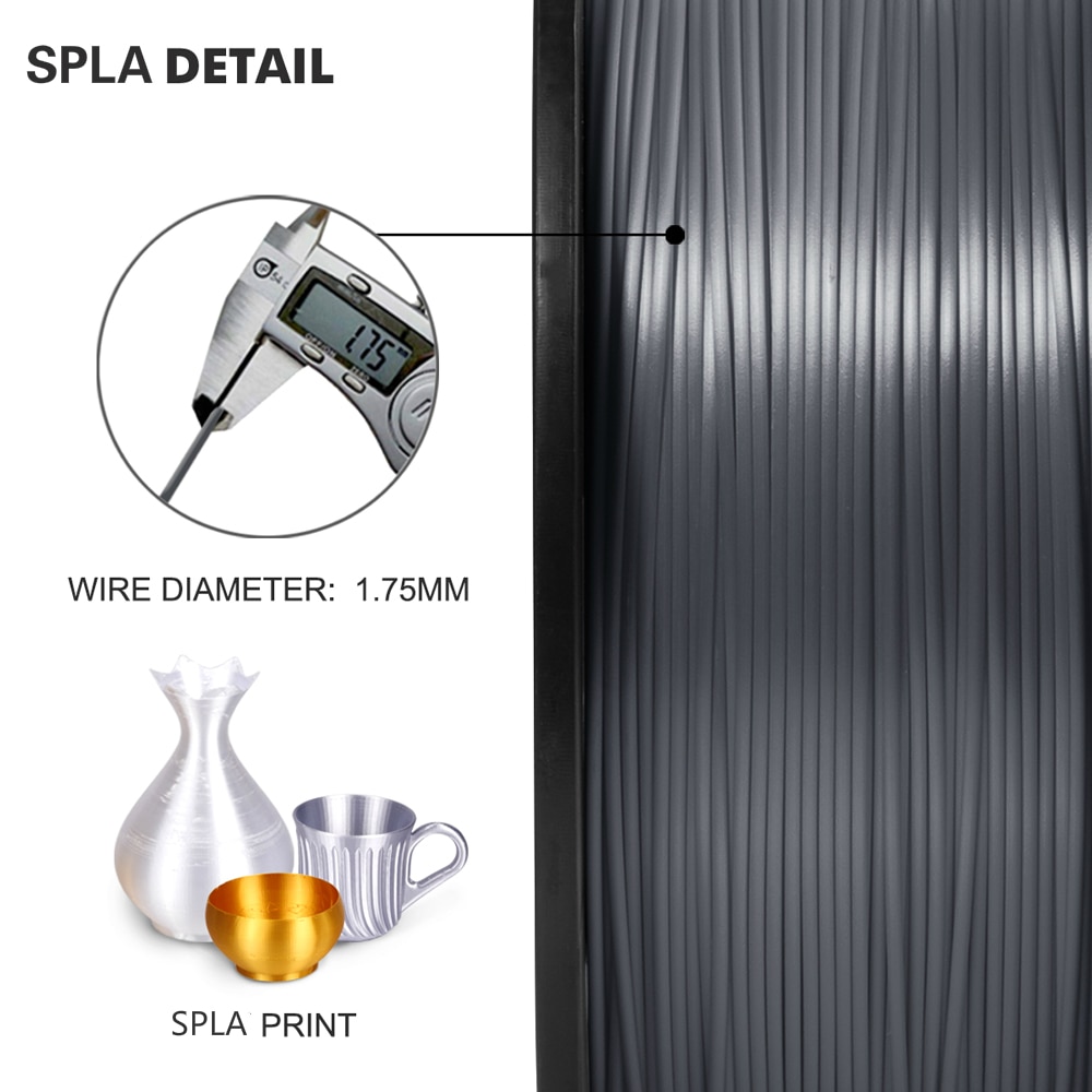 Filament d'imprimante 3D SPLA à Filament 3D SUNLU 1.75MM 1-3KG/rouleaux matériau plastique sans Pollution pour Filament pla de l'imprimante 3D.