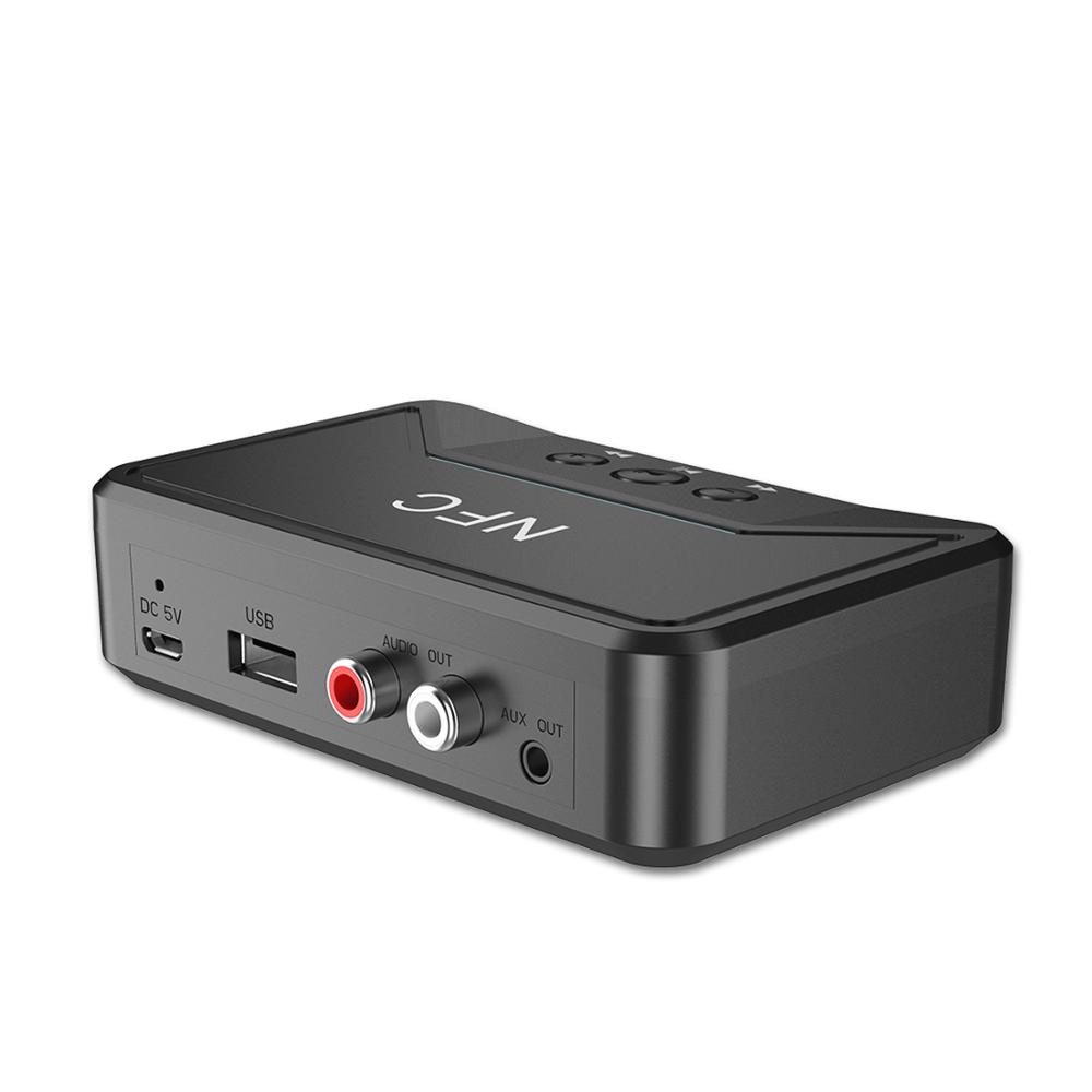 DISOUR 5.0 Ricevitore Bluetooth Intelligente NFC A2DP RCA AUX 3.5 MILLIMETRI Martinetti Senza Fili Adattatore Suppotr USB Gioco Per La Casa AUTO cuffia altoparlante: Default Title