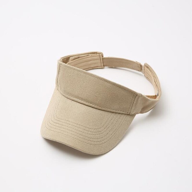 unisex herre, damesport, baseballcapser med hul topp utendørs solskjerm med topp solhatter sommer solskjermhatt: kaki