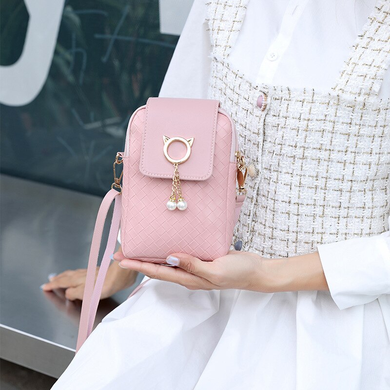 2022 mini-umhängetaschen für herbst und winter, gewebte perlenquasten, diagonale schultertaschen für damen