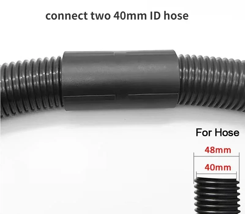Manguera roscada de 32 mm/conector bidireccional Accesorios para mangueras de aspiradora Adaptador de extensión de diámetro interior de 40 mm/