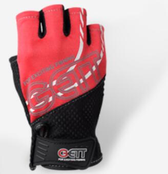 Gants de pêche japonais GETT coupe à trois doigts et coupe à cinq doigts gant de pêche anti-dérapant: red 5fingers cut / M