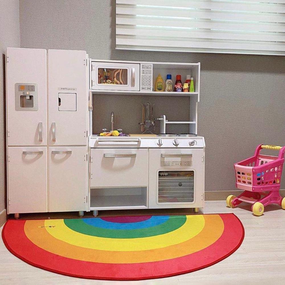 Children's Rainbow Mat Carpet Non-slip Soft and Beautiful Floor Door Mat Cushion Decorative Photography Props