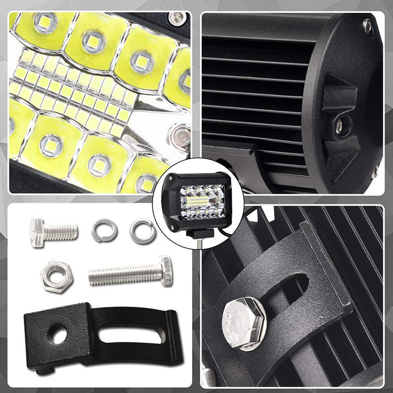 Nlpearl 3- rad led bar 4-20 tommer led lys bar/arbeidslys for bil traktor båt offroad 4 x 4 lastebil atv 12v 24v arbeidslampe frontlykt