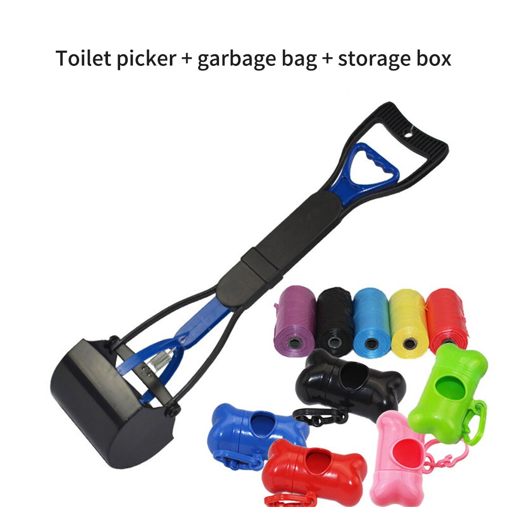 60cm Length Pet Pooper Scooper Long Handle Dog Cat Waste Picker Jaw Poop Scoop Pick Up Clean Waste Cleaning Tools