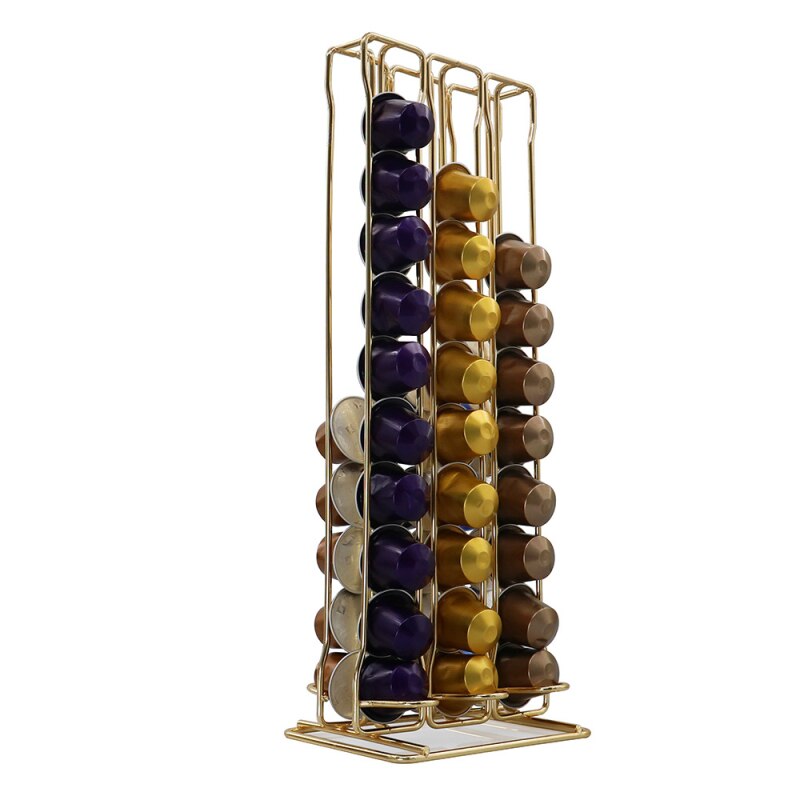 60Cups For Nespresso Coffee Capsule Bracket Pods Rack Coffee Capsule Stand Capsules Storage Shelve Organization Holder