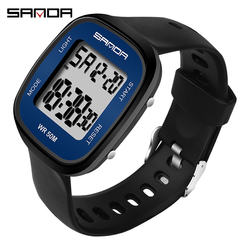 Sanda heren elektronisch horloge, eenvoudig studentenhorloge, jongens sporthorloge, waterdicht horloge voor heren, relogio honhx digitaal