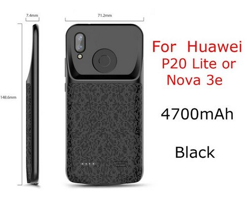 5500Mah Battery Case for Honor 8 9 10 Lite Power External Charging Case for Huawei P30 P20 Lite Pro Power Bank Case: p20 Little 4700mah