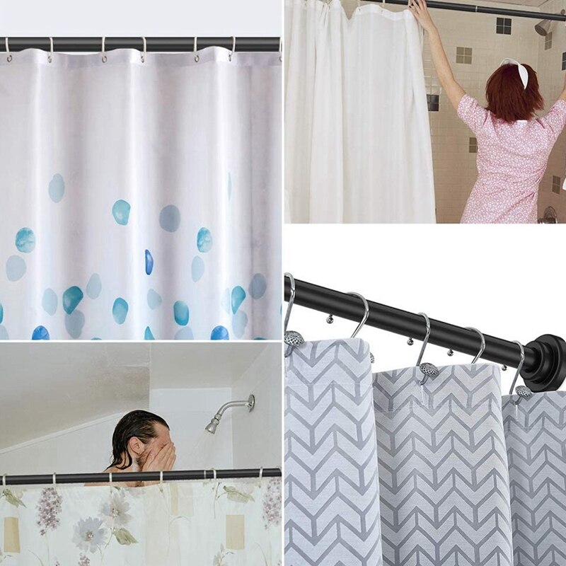 Shower Curtain Rod, Adjustable Tension Spring, Shower Curtain Rod Tension