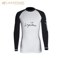 LayaTone Men Rashguard Swimsuit Long Sleeve Surf Shirts Swimwear UV-Protection Rash Guard Top UPF 50+ Beach Wear Swimming Suit